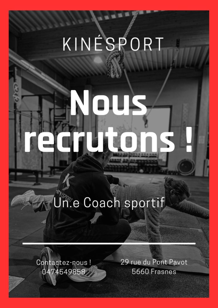 Nous recrutons, un.e coach sportif